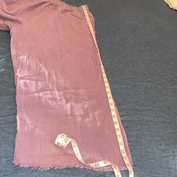 Adorable matching linen set wide leg w/ peplum top in excellent condition - Picture 6 of 7